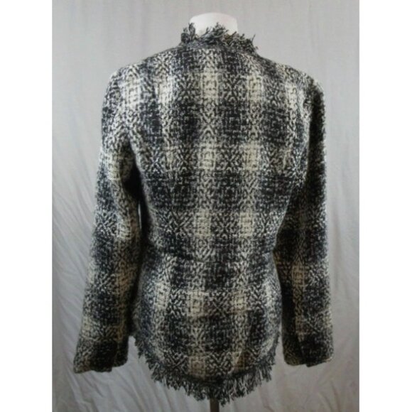 Carol Anderson by Invitation CAbi Tweed Fringe Blazer Jacket 4 Style 909 - Picture 7 of 7